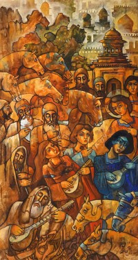Mohsen Keiany, 24 x 48 Inch, Oil on Canvas, Figurative Painting, AC-MSK-020